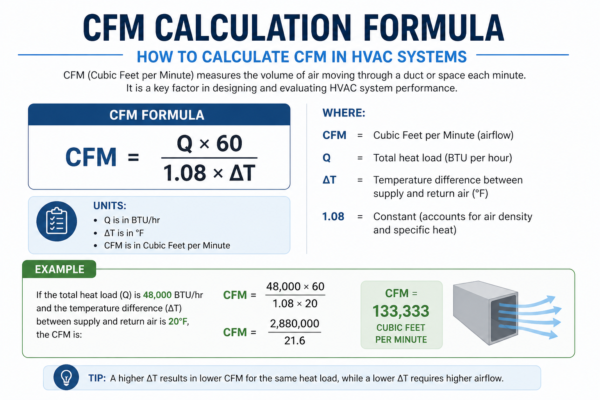 CFM Calculation Formula How to Calculate CFM in HVAC Systems