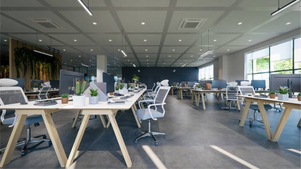 Interior view of workstations