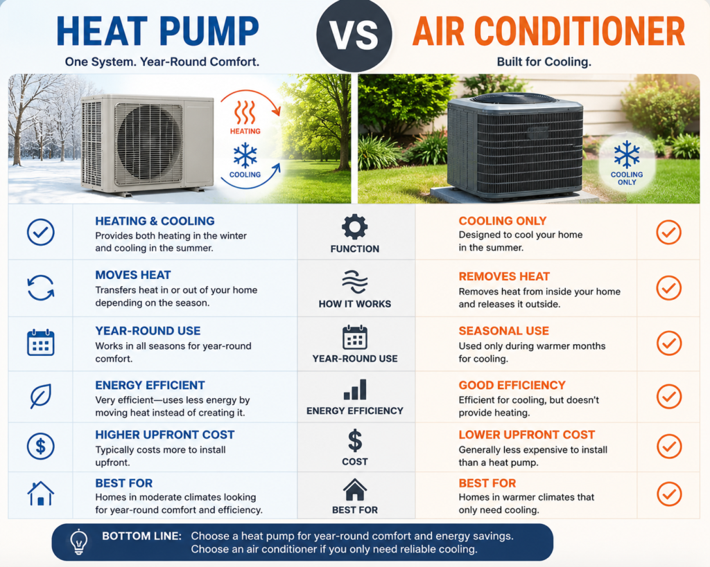 Heat Pump vs Air Conditioner